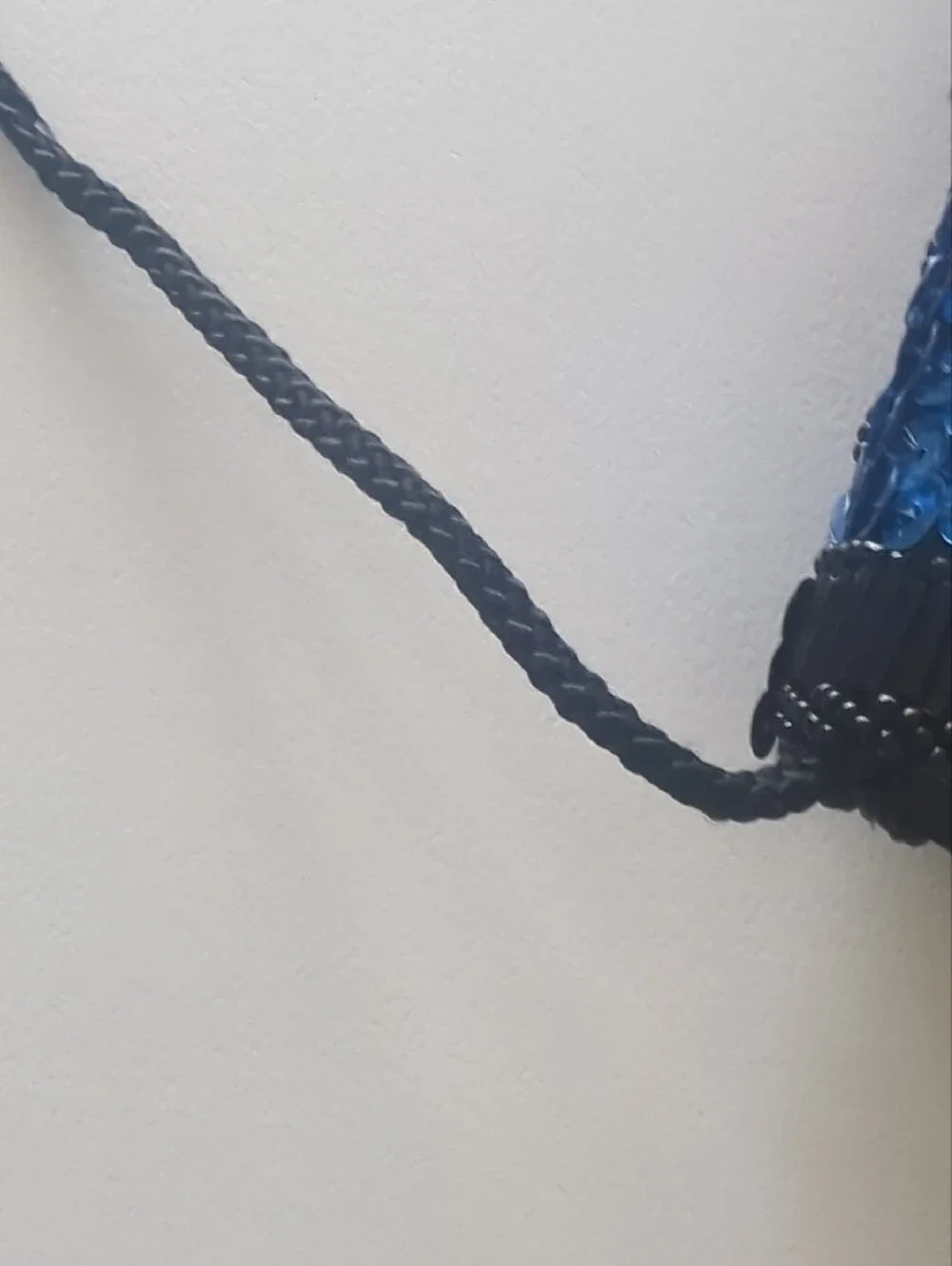 Black Sequin Clutch with Multicolor Beaded Accent